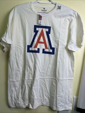Fanatics White Short Sleeve T-Shirt with Blue and Red 'A' Logo